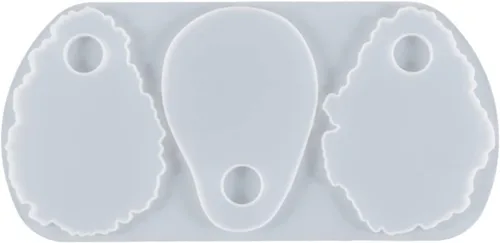 Vista 3 de Resina epoxi de cristal, encaje irregular, abrasivo, etiqueta grande, colgante de silicona, paleta de paleta de líquidos, silicona