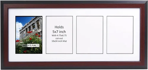 Vista 29 de Creative Picture Frames Marco de Fotos Negro con 2 Aberturas de Vidrio que Contiene Fotografías de 5 por 7 Pulgadas con Paspartú Negro de 10X12