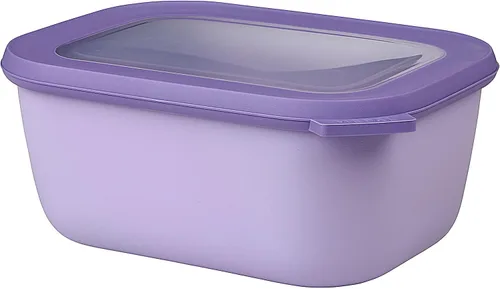 Vista 14 de Mepal Cirqula - Recipiente circular rectangular para almacenar y servir alimentos de 67.6 fl oz / 68 onzas con tapas transparentes, perfecto