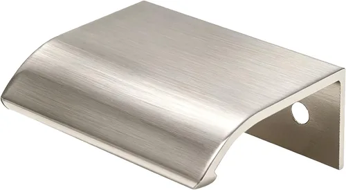 Vista 35 de Tiradores negros de 1.38 pulgadas para gabinete, 10 unidades, espacio entre agujeros de 0.63 pulgadas, tiradores de borde de aleación de aluminio