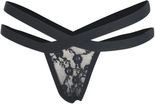 Vista 2 de Tanga sexy para mujer, traviesa para sexo, bragas con tiras recortadas en T, ropa interior con arneses de bondage, lencería atrevida