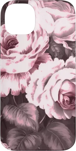 Vista 15 de iPhone 16 Vintage Classic Rose Flower Pattern in Pink Case