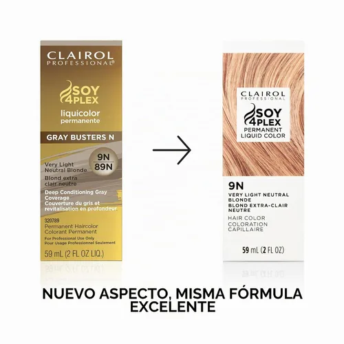 Vista 3 de Clairol Professional Permanent Liquid Color for Ultra Light Blonde Hair 9n Rubio neutro más claro