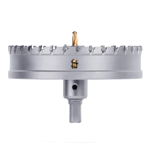 Vista 2 de Broca de sierra de agujero de acero metálico de 4.528 in/4.5 pulgadas, cortador de agujero de metal para metal grueso, acero inoxidable, hierro
