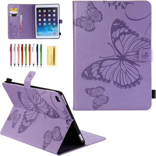 Vista 29 de Funda para iPad de 6ª/5ª generación de 9.7 pulgadas 2018/2017, para iPad Air 2/Air 1 con soporte, soporte para lápices, bolsillo