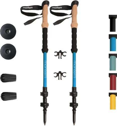 Vista 11 de Montem Ultra Light Trekking, Walking, and Hiking Poles - Collapsible, Lightweight, Quick Locking, Weather-Resistant and Ultra Durable (2-Pack)