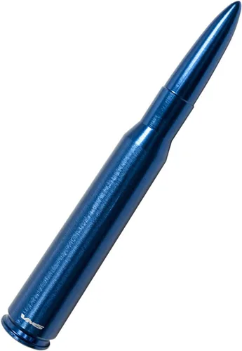 Vista 3 de VMS RACING Antena de bala azul calibre 50 Cal calibre pesado CNC mecanizado billet de aluminio corto compatible con Ford F150 F250 F350 F450 F550