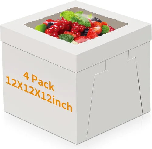Vista 14 de WINKIO Cajas para pasteles de 8 pulgadas, soporte para tartas, contenedor de transporte de almacenamiento