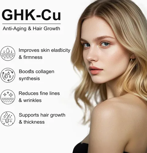 Vista 3 de QUBIT GHK-Cu Suplemento de péptido de cobre para piel y cabello, fácil de absorber, dosificado con precisión - 90 cápsulas veganas