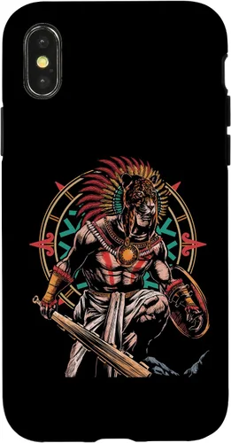 Vista 5 de Funda para iPhone 11 Pro Max Aztec Jaguar Ancient Warrior Native Mexican Mythology Case