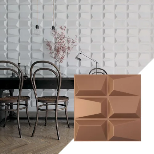 Vista 17 de Ekena Millwork WP20X20STWH 19 5/8 pulgadas de ancho x 19 5/8 pulgadas de alto Stratford EnduraWall Decorativo 3D Panel de pared cubre 2.67 pies