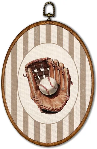 Vista 36 de KSDUT Arte de Pared de Béisbol Vintage - Arte de Pared Deportivo Retro de Moda Marco de Lienzo Colgante con Impresiones, Galería Deportiva