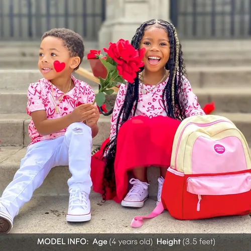 Vista 2 de mibasies Mochila preescolar para niños y niñas de 2 a 4 años, mochila pequeña para niños y niñas, mochila de jardín de infantes, mini, Hotpink