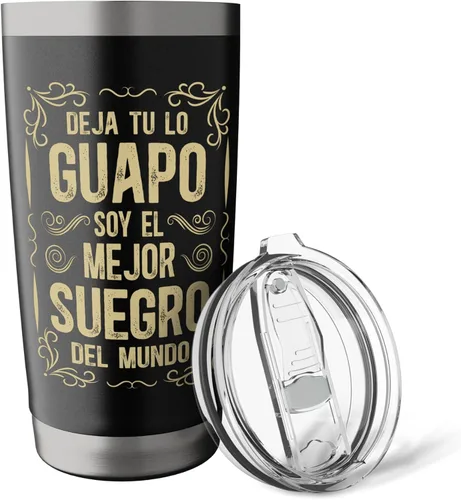 Vista 5 de Soy El Mejor Suegro Del Mundo - Vaso aislado de acero inoxidable para suegro español