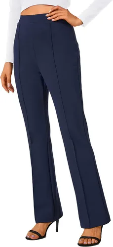 Vista 49 de Urban CoCo Pantalones de trabajo elásticos con corte de bota, pantalones de yoga pequeños para oficina casual