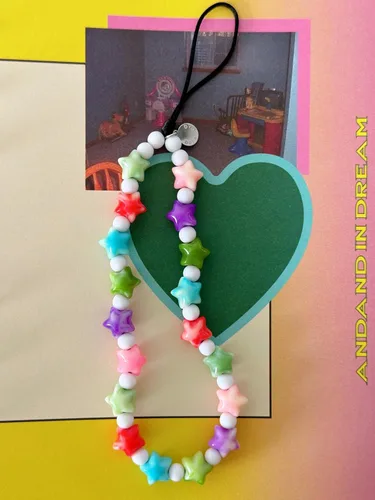 Vista 38 de Drawwind Correa con cuentas para teléfono con pulsera universal, cordón para teléfono celular lindo, pulsera de muñeca con cuentas, cadena de hilo