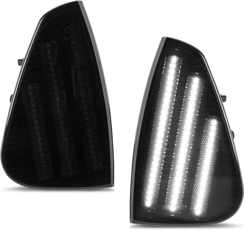 Vista 8 de Gempro Luces LED de esquina delantera lateral para Dodge Charger 2006 2007 2008 2009 2010 lámparas intermitentes, 2 unidades (negro ahumado)