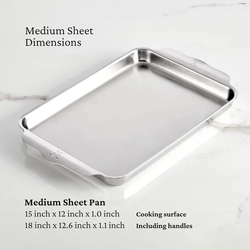 Vista 2 de Hestan Provisions OvenBond - Sartén mediana de acero inoxidable con revestimiento triple de 12 x 15 pulgadas