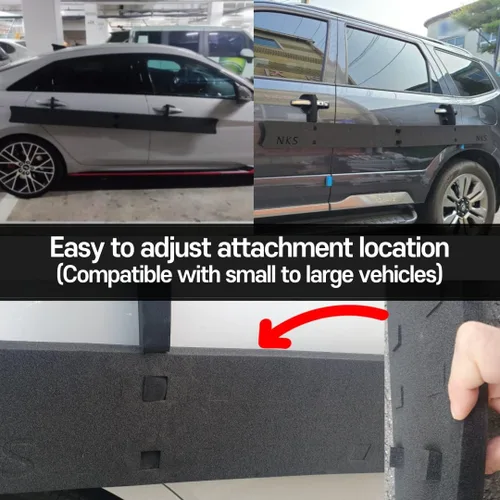 Vista 5 de NKS - Protector de abolladuras para puerta de automóvil, no magnético, extraíble para borde de puerta y protección de parachoques