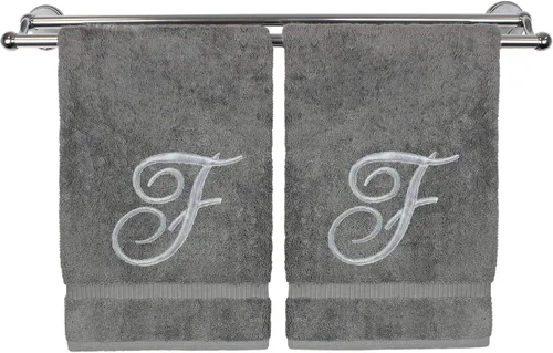 Vista 253 de Toalla de mano con monograma, regalo personalizado, 16 x 30 pulgadas, extra absorbente, 100% algodón turco, acabado de rizo suave, para baño, cocina