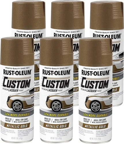 Vista 21 de Rust-Oleum 340569 Pintura en aerosol de laca personalizada para automóviles, 11 oz, gris plateado mate