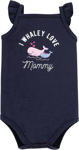 Vista 3 de Hudson Baby baby-girls Cotton Sleeveless Bodysuits