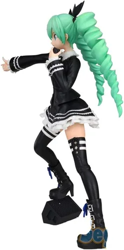 Vista 3 de Sega Project Diva Arcade Future Tone Hatsune Miku Super Premium Figura de acción Dark Angel, 9 pulgadas