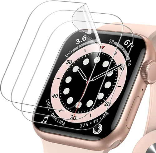 Vista 7 de JETech Protector de pantalla compatible con Apple Watch SE (2022/2020) /Series 6 5 4 de 1.57 pulgadas, película transparente de TPU HD, paquete de 3