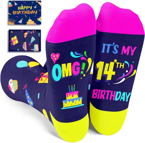Vista 11 de HAPPYPOP Regalos de cumpleaños número 15, regalos para niños de 15 años, regalos de quinceañera, calcetines divertidos para adolescentes