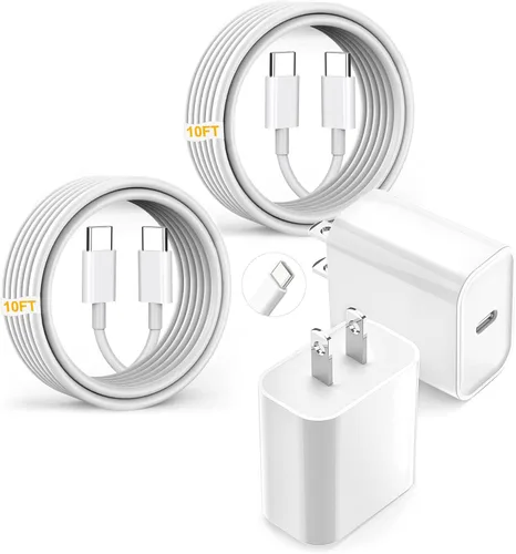 Vista 8 de Paquete de 2 cargadores rápidos USB C para iPad Pro 13 (M4)/iPad Pro 12.9/11 en 2025-2018, iPad Air 6th (M2)/5th/4 10.9 pulgadas, iPad 11/10/Mini