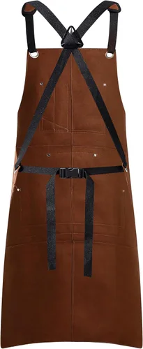 Vista 3 de Delantal funcional de múltiples bolsillos retardante e impermeable para carpintería al aire libre, electricista, parrilla, cocina, unisex