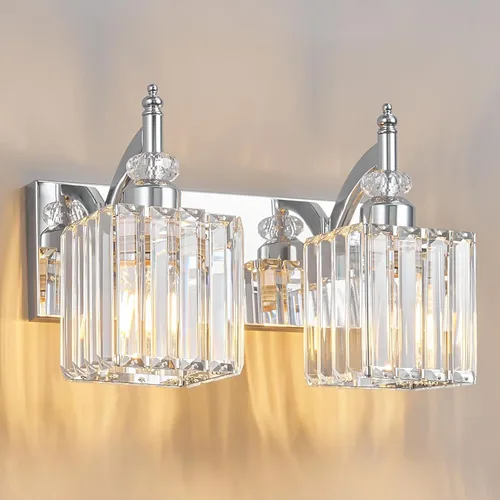 Vista 9 de Juego de dos apliques de pared modernos negros para interiores, lámpara de pared de cristal, lámpara de pared montada en la pared, aplique de pared