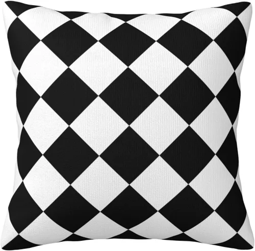 Vista 26 de Aspen - Fundas de almohada doradas y azul princesa a cuadros retro para sofá, fundas de cojín decorativas para decoración del hogar, habitación