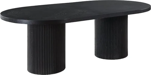 Vista 7 de Meridian Furniture Mesa de comedor de madera de roble negro Belinda