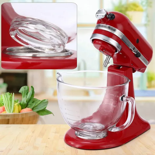 Vista 5 de Gdrtwwh KitchenAid - Cuenco de vidrio para batidora de pie inclinable de 4.5 a 5 cuartos de galón, repuesto con mezclador artesanal KitchenAid