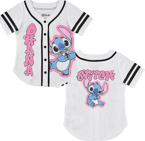Vista 3 de Disney Camiseta de béisbol para niñas con Lilo & Stitch y Mickey Mouse, tallas para niñas 4-16
