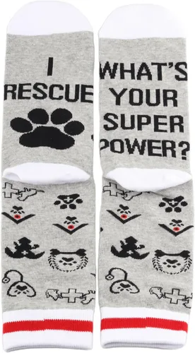 Vista 2 de G2TUP 2 pares de calcetines de regalo veterinario I Rescue What Your Superpower Rescue Animal Gift Dog Rescue Rescue Rescue Gift Dog Lover Gift