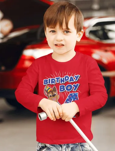 Vista 3 de Paw Patrol - Camiseta de cumpleaños de 4 años de Paw Patrol para niño