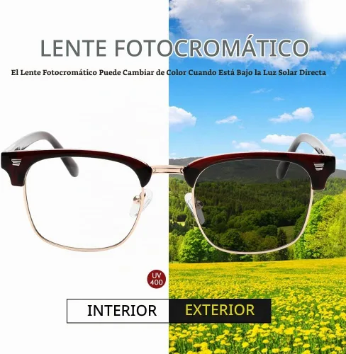 Vista 2 de ZAMGIC Photochromic Sunglasses Blue Light Blocking Glasses for Men Women Marco marrón (Brown Frame)