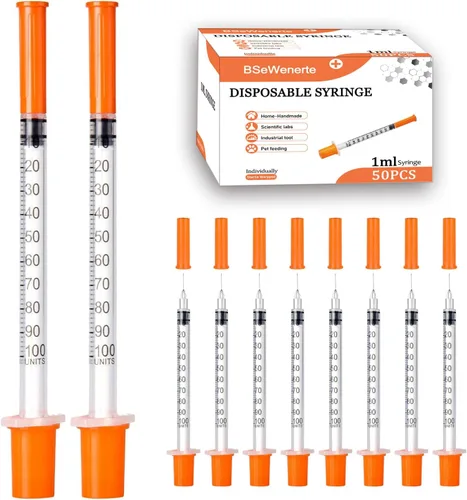 Vista 10 de Paquete de 50 jeringas de laboratorio Luer Lock desechables de 0.1 fl oz/cc con aguja de 18 Ga de 1.5 pulgadas Sellado individualmente