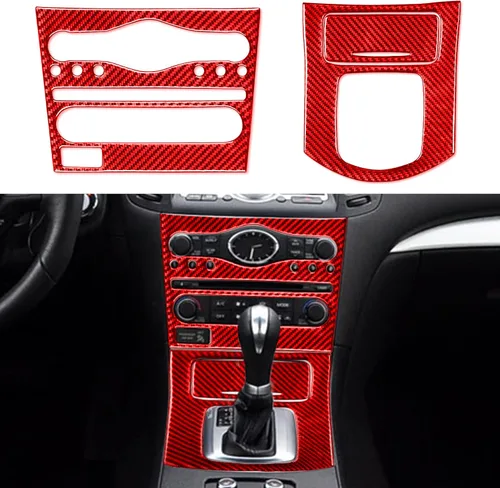 Vista 14 de NVCNX Real Premium Kit de Moldura de Consola Interior de Fibra de Carbono Cubierta de Panel de Engranajes Panel AC CD Tablero de Coche Compatible