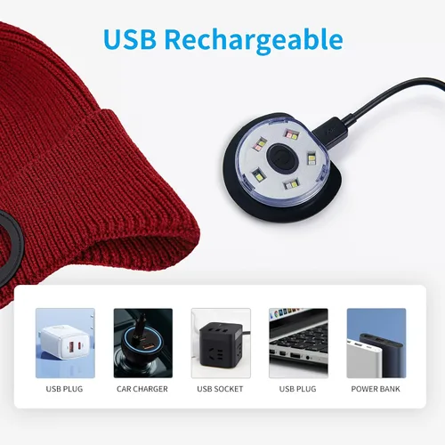 Vista 70 de Gorro Bluetooth con auriculares ligeros e inalámbricos, micrófono integrado y altavoces estéreo mejorados con música