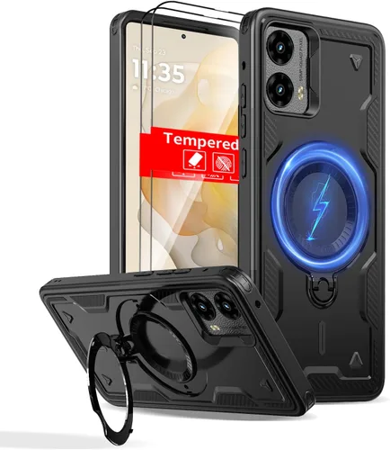 Vista 14 de Funda magnética para Google Pixel 9A compatible con cargador inalámbrico MagSafe, para Pixel 9A, funda de teléfono integrada de 360 °, con 2