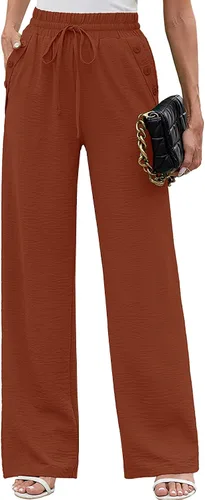 Vista 74 de Heymoments Wide Leg Pant for Women High Waist Trouser A01-negro