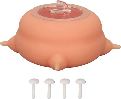 Vista 6 de Comederos para cachorros para múltiples cachorros, 6.8 fl oz, 4 pezones, de silicona, para cachorros, estación de lactancia para cachorros, cuenco
