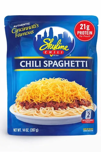 Vista 11 de Skyline Chili Chile de pollo – Auténtica receta estilo Cincinnati en bolsas para microondas – Perfecto para conos de queso, perros calientes