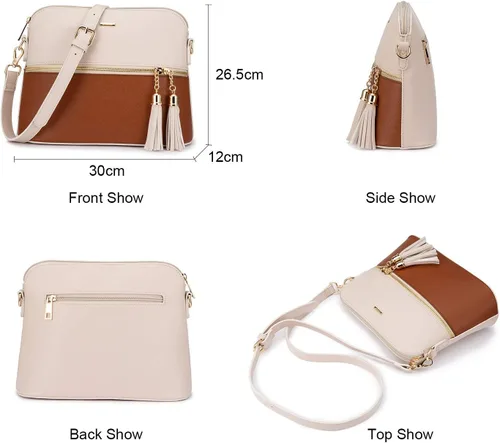 Vista 7 de Juego de 3bolsos de mano para mujer, bolso estilo boho tipo bandolera para llevar colgado del hombro