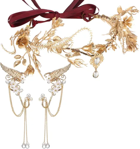Vista 8 de Zeyune Halloween Renaissance Fairy Accessories Set, Elf Headpiece