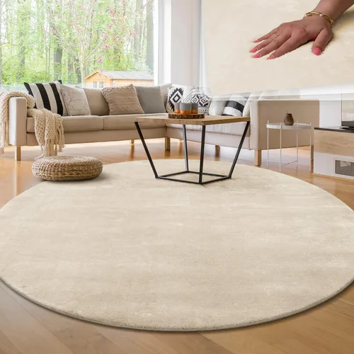 Vista 7 de Paco Home Alfombra suave en cobre acogedora alfombra antideslizante color sólido lavable, tamaño: 6'7" x 9'2" Marrón cobre