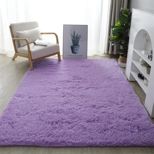 Vista 26 de Lifup Alfombra rectangular esponjosa para sala de estar o dormitorio, color Naranja